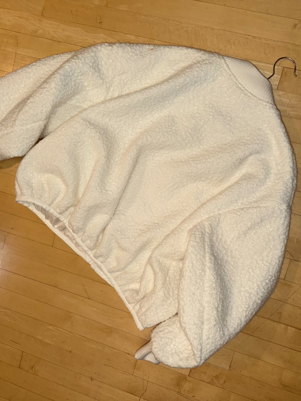 Anthropologie Sherpa or Teddy Fleece Zip up Bomber Jacket,XL, GP1530 - Picture 3 of 5